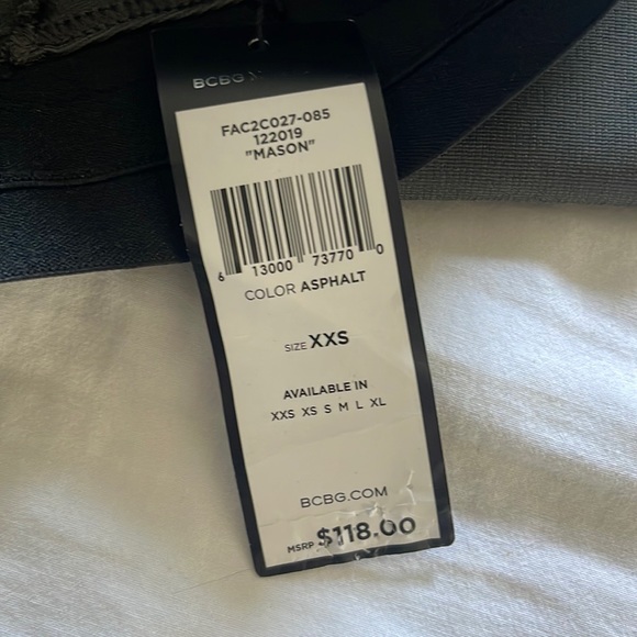 BCBG MASON LEGGING olive black stretch legging mid-rise NWT XXS - Picture 4 of 8